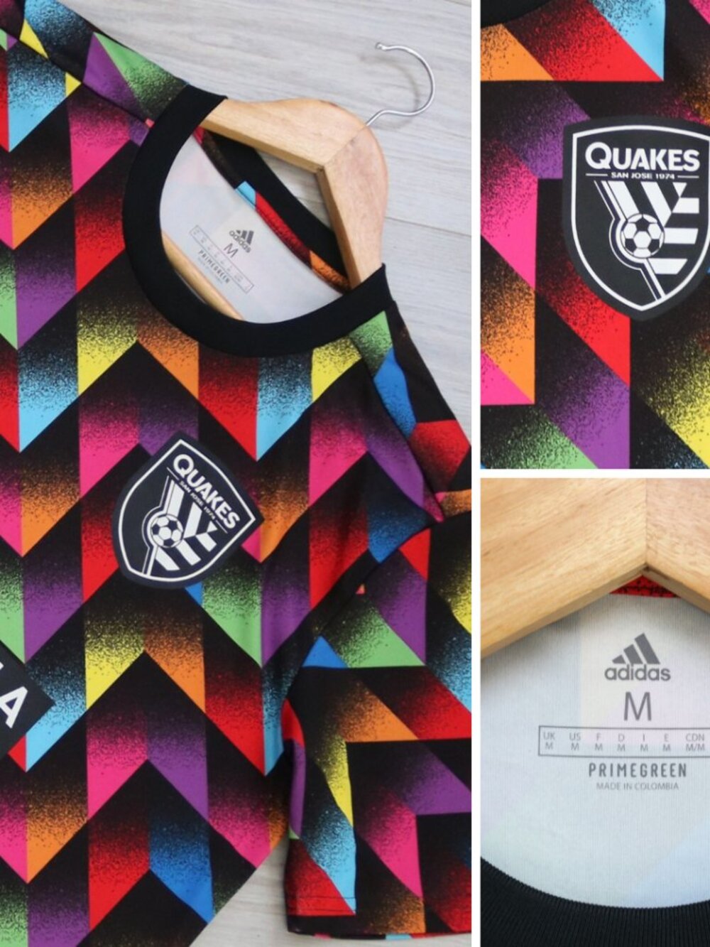San Jose Earthquakes ALT Jersey Men's LGBTQ+ Rainbow Training Soccer Size M